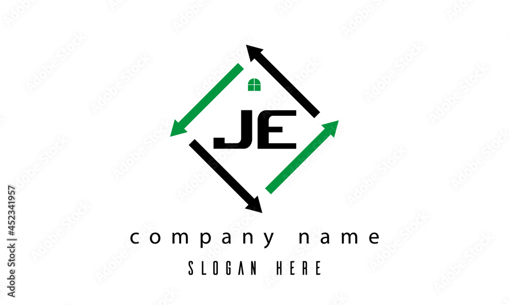 JE creative real estate letter logo JE creative real estate letter logo