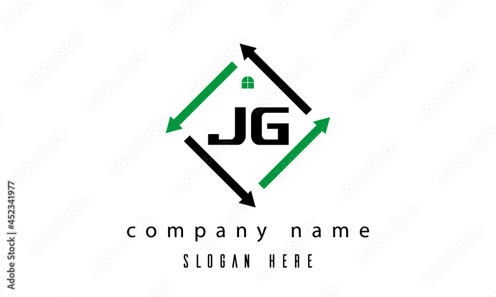 JG creative real estate letter logo JG creative real estate letter logo