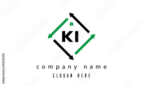 KI creative real estate letter logo
