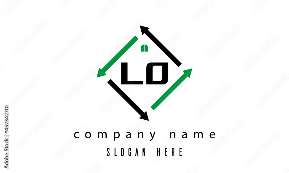 LO creative real estate letter logo LO creative real estate letter logo