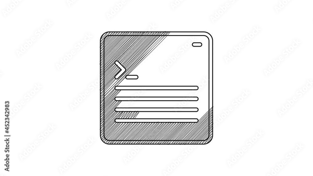 Black line Software, web developer programming code icon isolated on white background. Javascript computer script random parts of program code. 4K Video motion graphic animation Black line Software, web developer programming code icon isolated on white background. Javascript computer script random parts of program code. 4K Video motion graphic animation