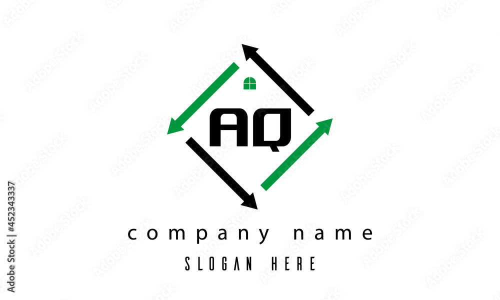 AQ creative real estate latter logo AQ creative real estate latter logo