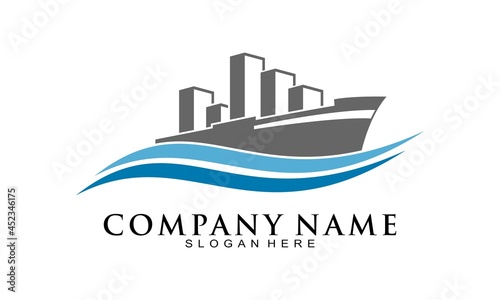 Cargo ship logo design