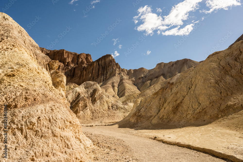 Wide Trail of Golden Canyon In Death Valley Wide Trail of Golden Canyon In Death Valley