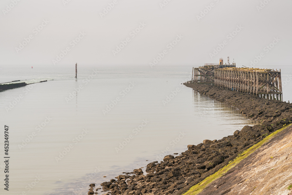 The South Pier in Heysham Harbour, Lancashire, England, UK