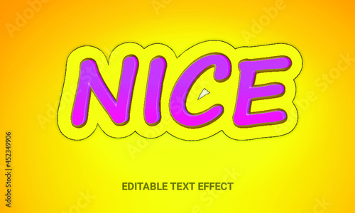 Nice 3D editable text effect design