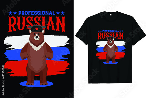 Professional Russian day funny t-shirt design