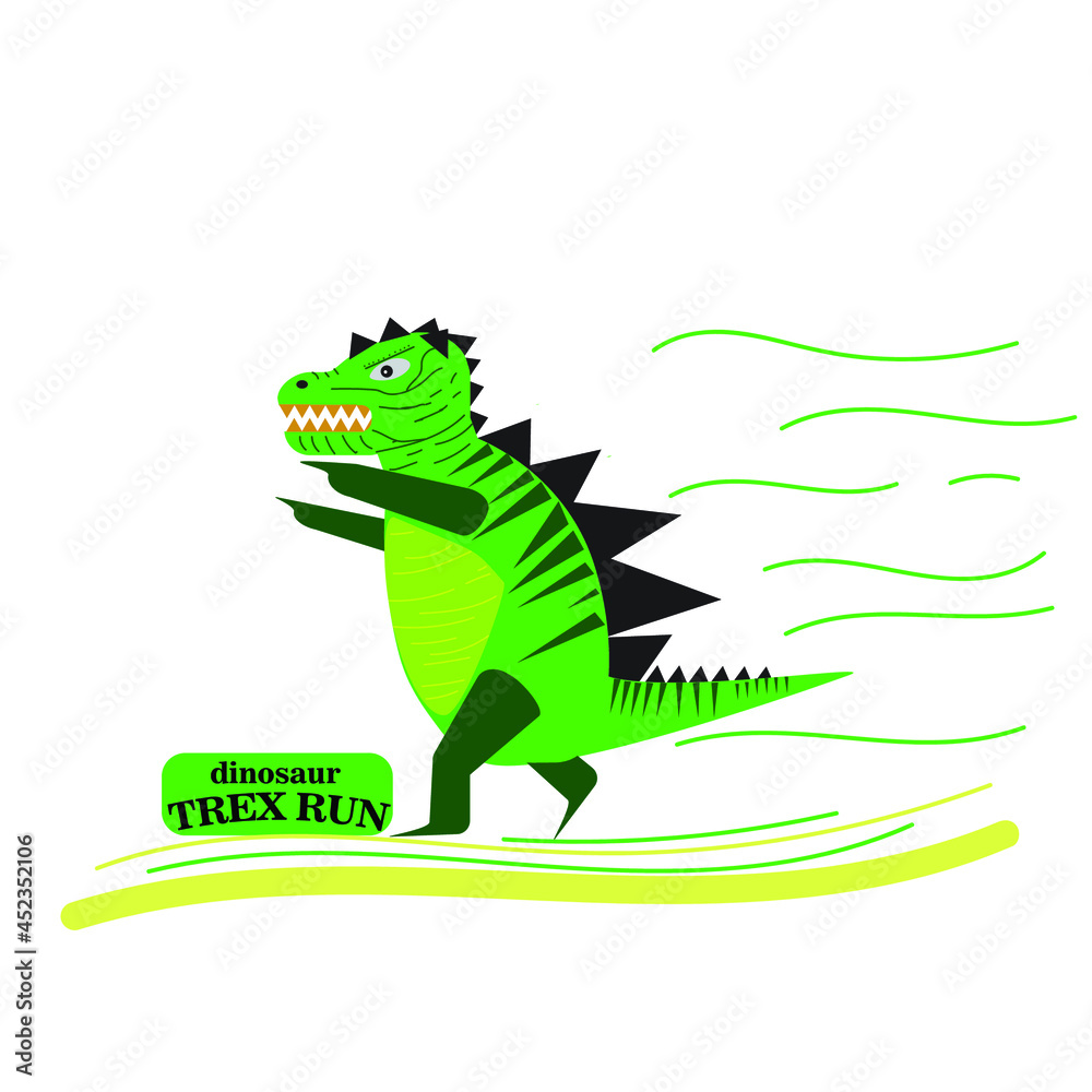 Naklejka premium green iguana cartoon