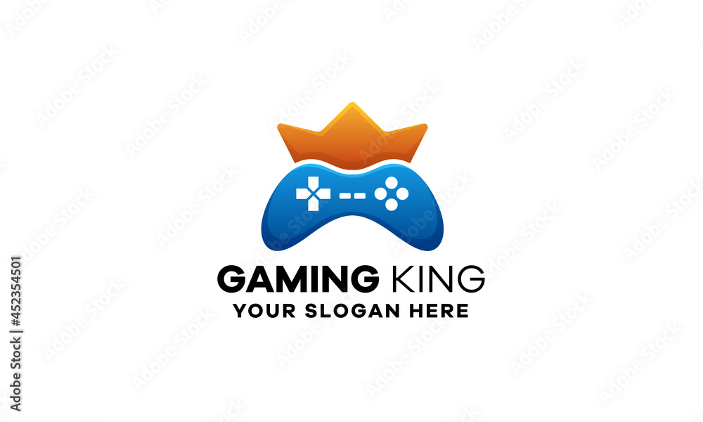 Obraz premium Gaming King Gradient Logo Template
