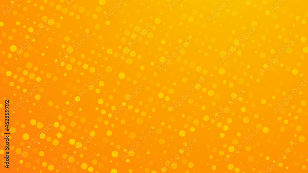 Abstract dot yellow orange color pattern gradient texture technology background.