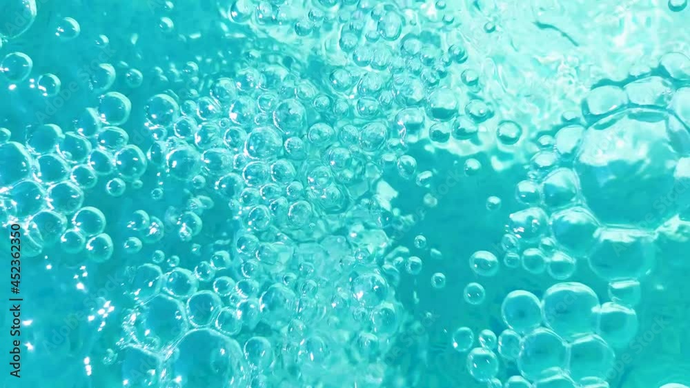 Bubbles in blue water. Purity and moisture concept. Beauty pattern. Bubbles in blue water. Purity and moisture concept. Beauty pattern.