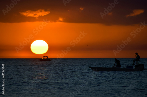 sunset in the sea
