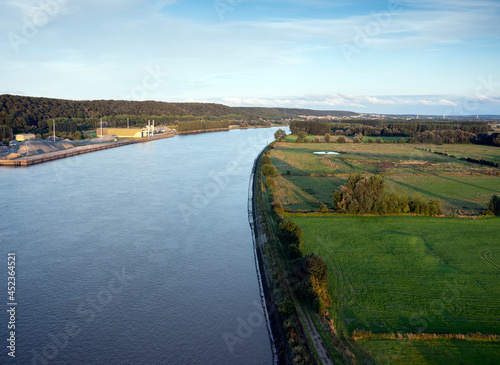 Wallpaper Mural landscape of regional park boucles de la seine and river seen from pont de brotonne in france Torontodigital.ca