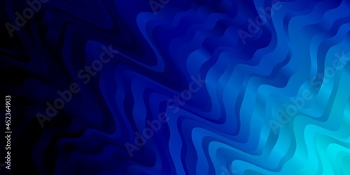 Dark BLUE vector pattern with curves.