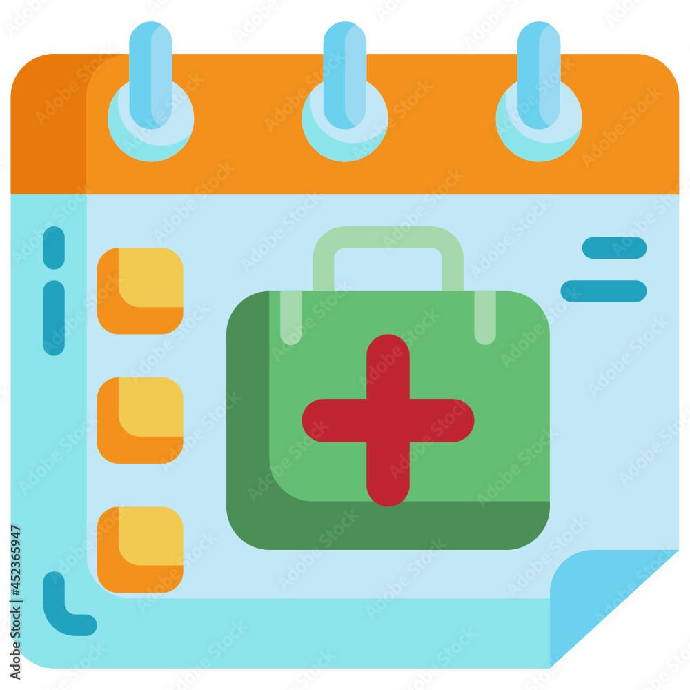 Fototapeta premium medical appointment flat icon