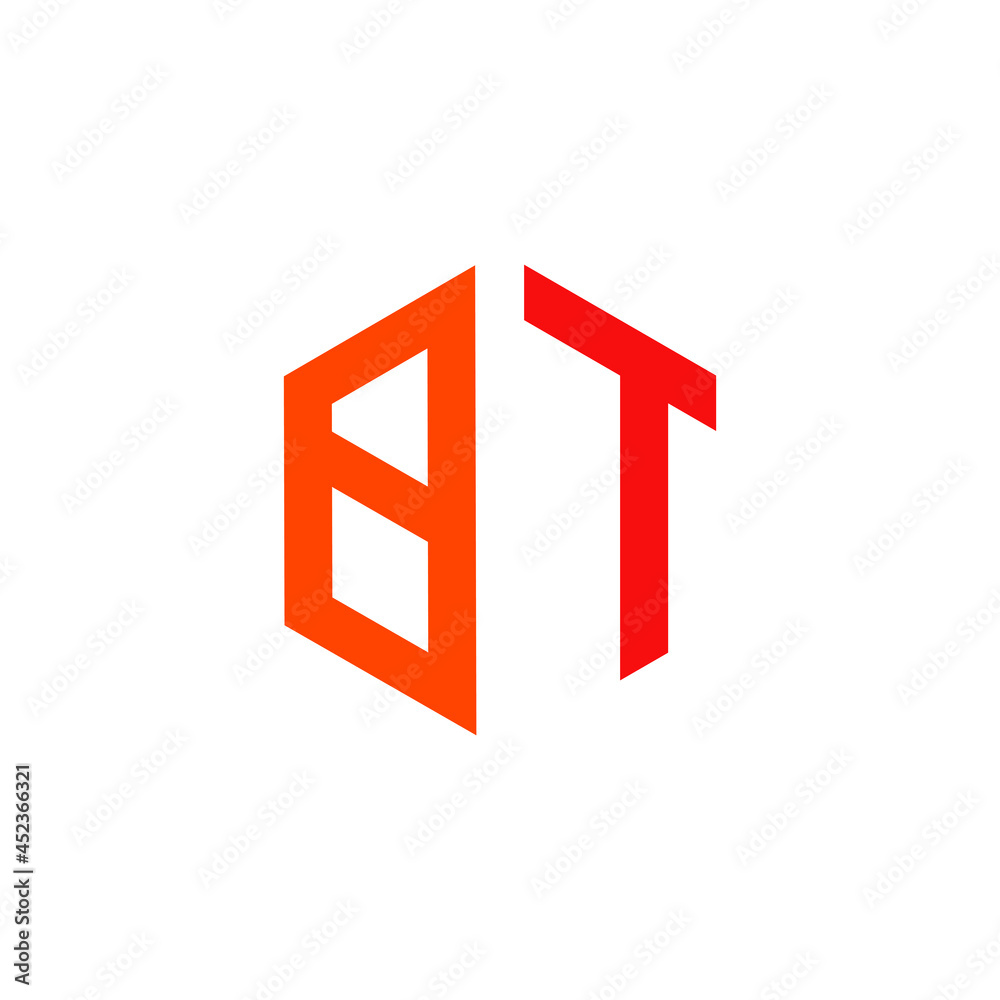 BT logo vector. Latter BT hexagonal logo. BT creative logo template BT logo vector. Latter BT hexagonal logo. BT creative logo template