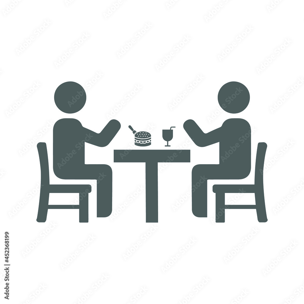Conversation, food, service icon. Gray vector graphics. Conversation, food, service icon. Gray vector graphics.