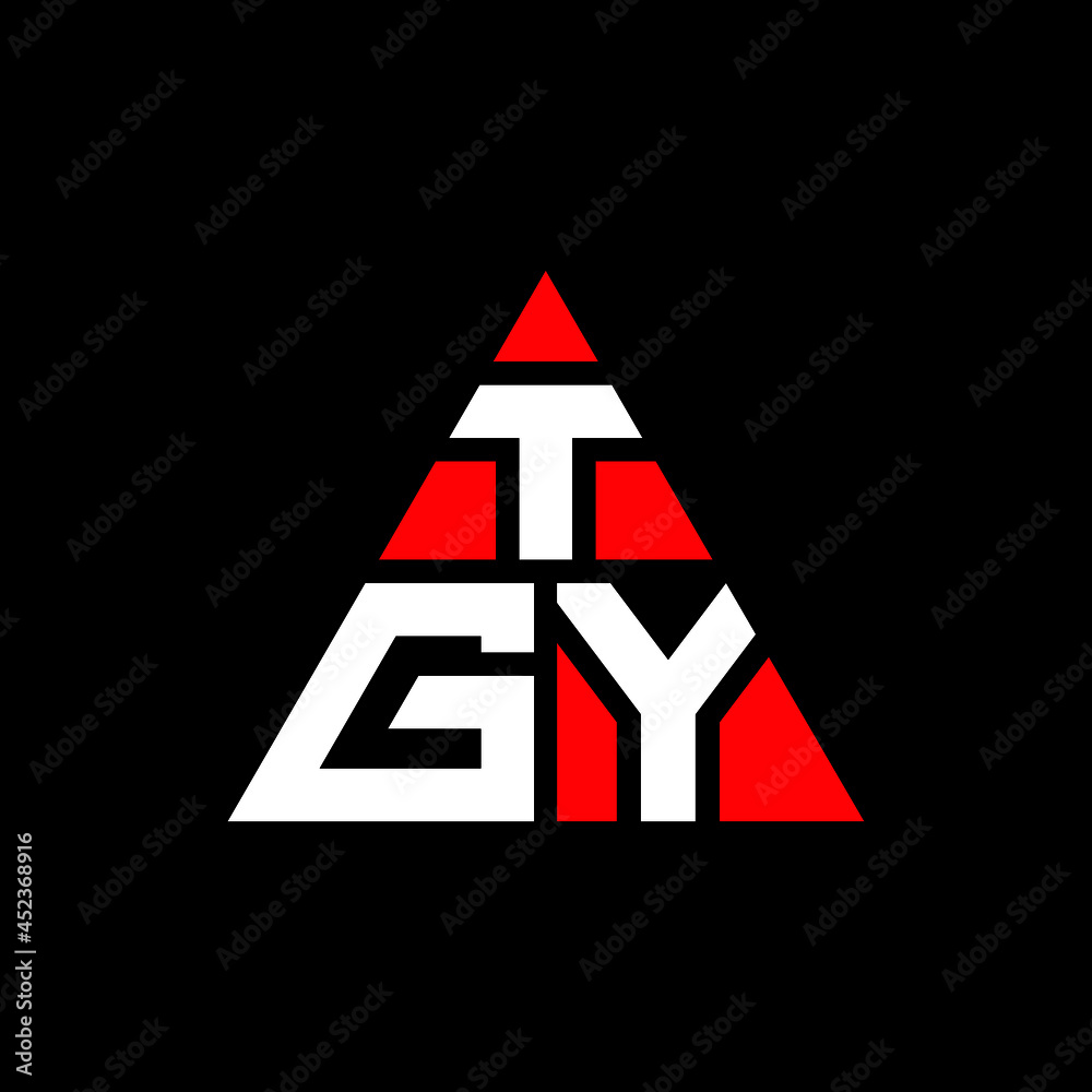 TGY triangle letter logo design with triangle shape. TGY triangle logo ...