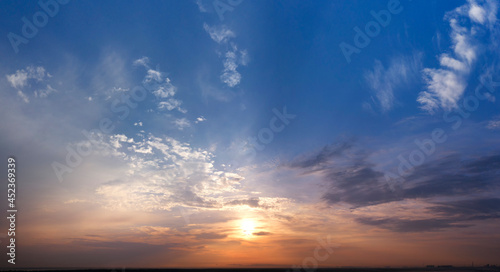 Fototapeta Naklejka Na Ścianę i Meble -  Sky, dawn or sunset with bright colors.