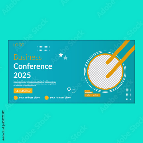 conference web banner to the online webinar banner design. business online live webinar banner invitation and social media cover post-template design-01