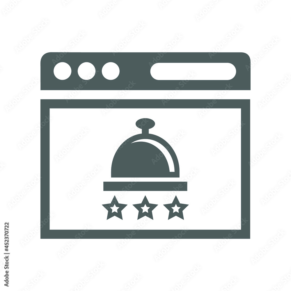 Food rating icon. Gray vector graphics.