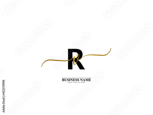 Letter RV Logo, creative rv vr signature logo for wedding, fashion, apparel and clothing brand or any kind of business