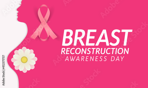 Breast Reconstruction awareness day is observed every year on the third Wednesday of October. it is the surgical process of rebuilding the shape and look of a breast. Vector illustration