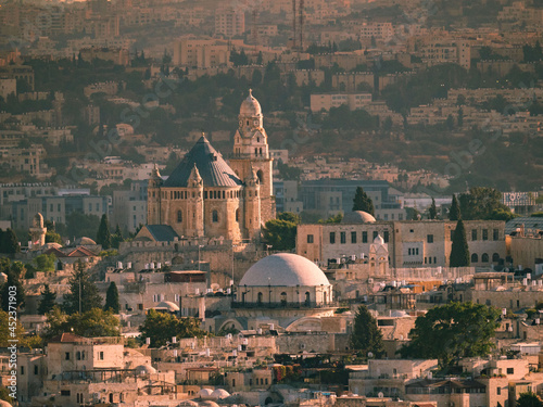 Jerusalem Old city - city view from mount Scopus
