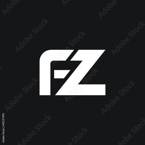 FZ Logo, FZ logo letter design vector creative alphabet company icon template. F, Z, Zf, black, white