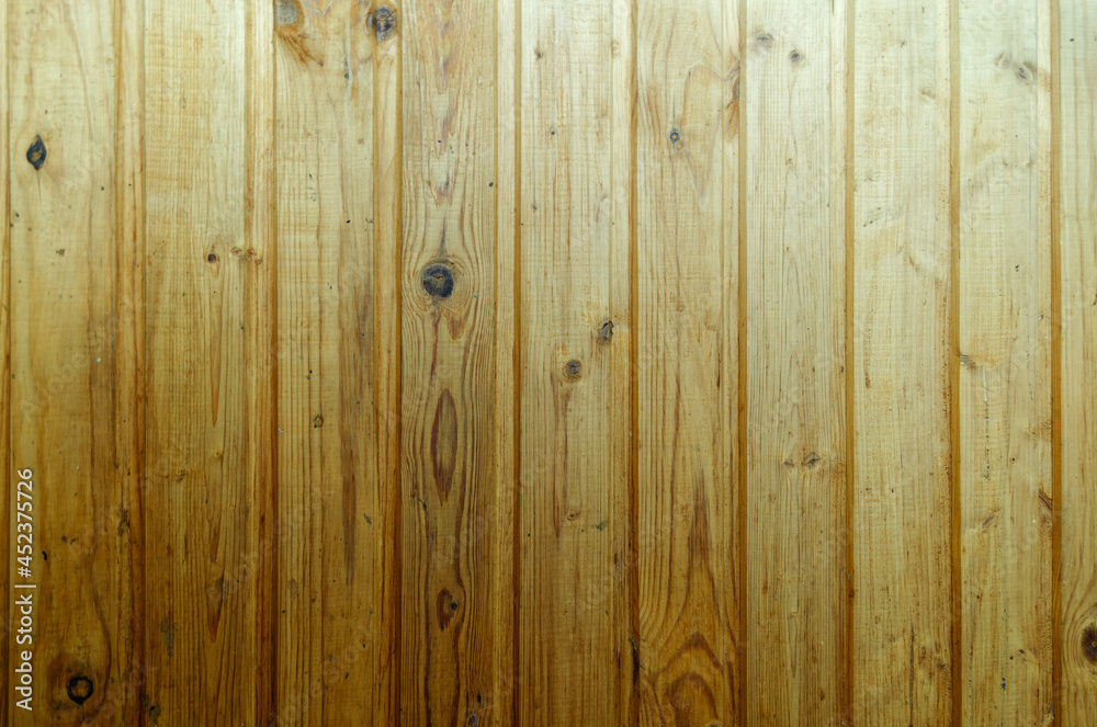 Naklejka premium Light brown wall texture from old wood for background