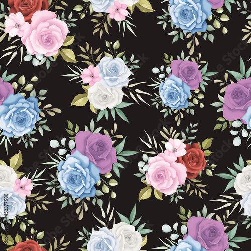 Wallpaper Mural Elegant floral seamless pattern with colorful flower decorations Torontodigital.ca