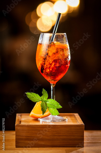 cocktail with lime and mint