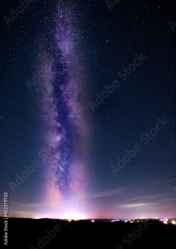 Starry sky with part of the Milky Way.