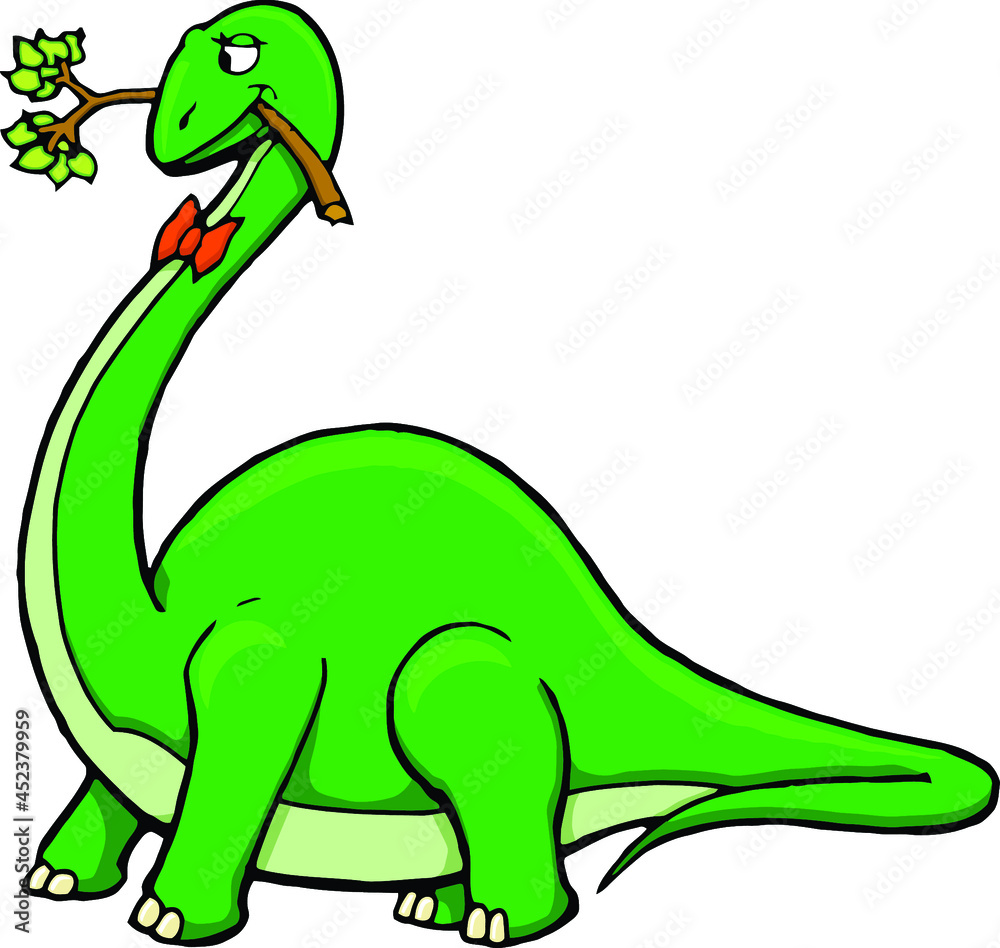 Obraz premium brontosaurus with bow tie | dinosaur