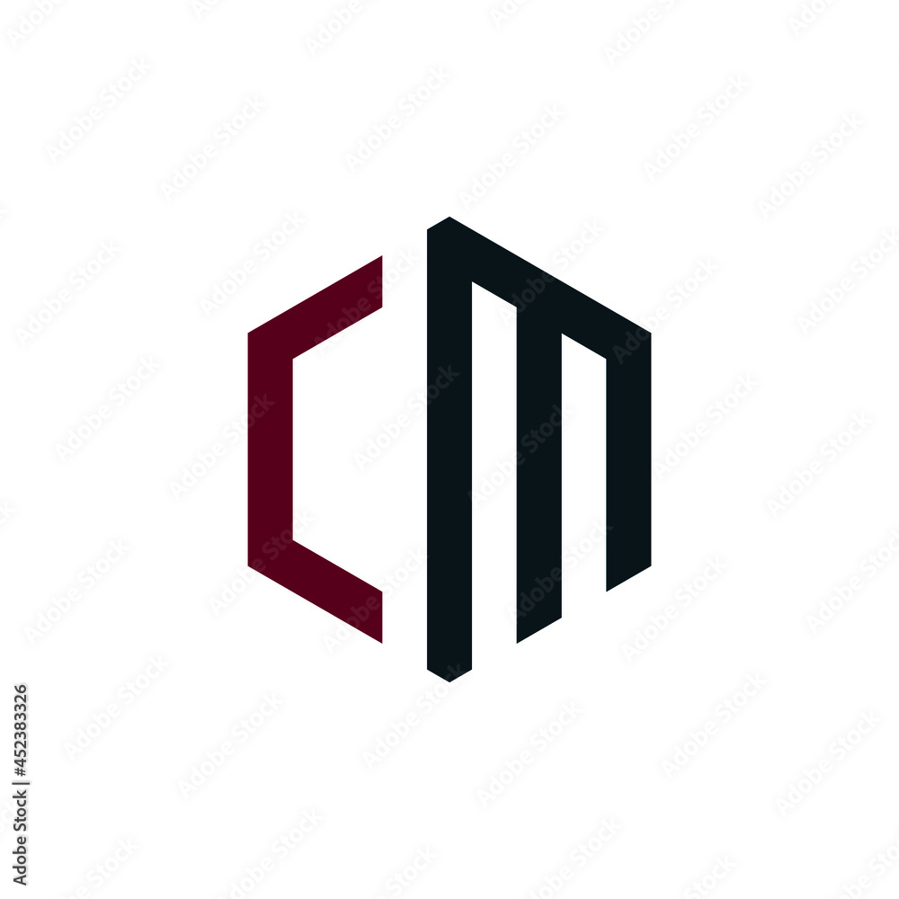 CM logo vector illustration. Latter CM hexagonal logo isolated on White Background. CM logo template CM logo vector illustration. Latter CM hexagonal logo isolated on White Background. CM logo template