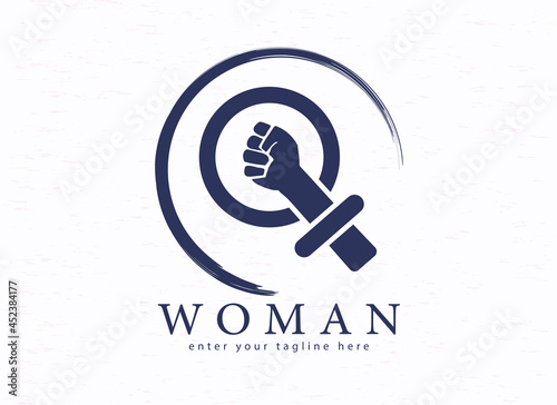 women's equality day logo vector, on white background