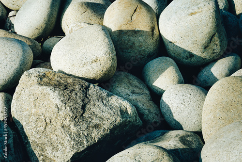 Photography stones on the beach