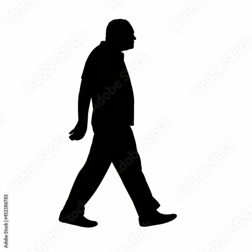 a man walking body, silhouette vector