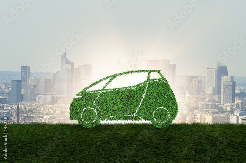 Concept of ecological electric car photo