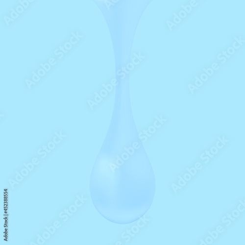 Water drop. Vector drawing on a blue background.