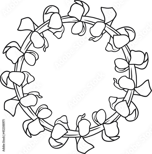 Hawaiian lei flower in a perfect circle for jewelry metal stamp.