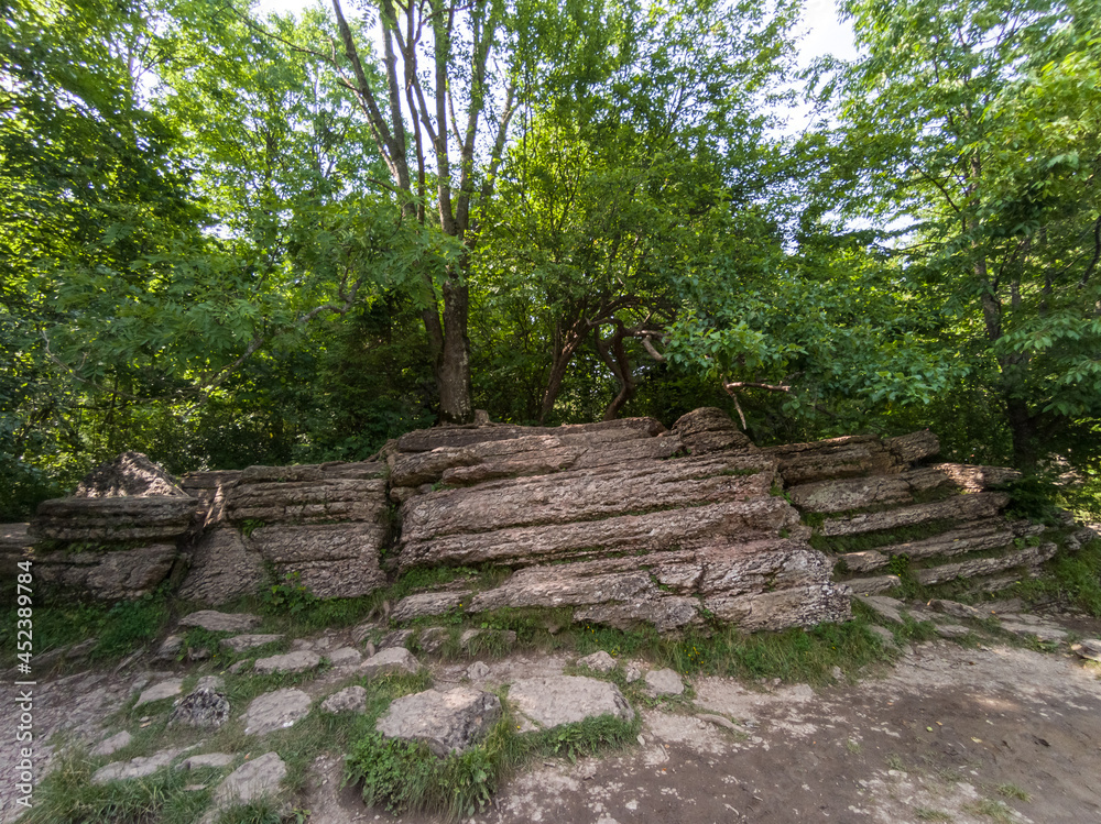 Rocks of Stone Books in Homole Gorge -  Pieniny Mountains - Poland