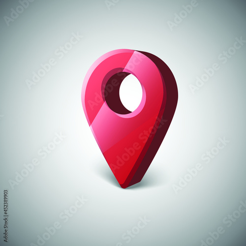 3d realistic location map pin gps pointer markers vector illustration for destination