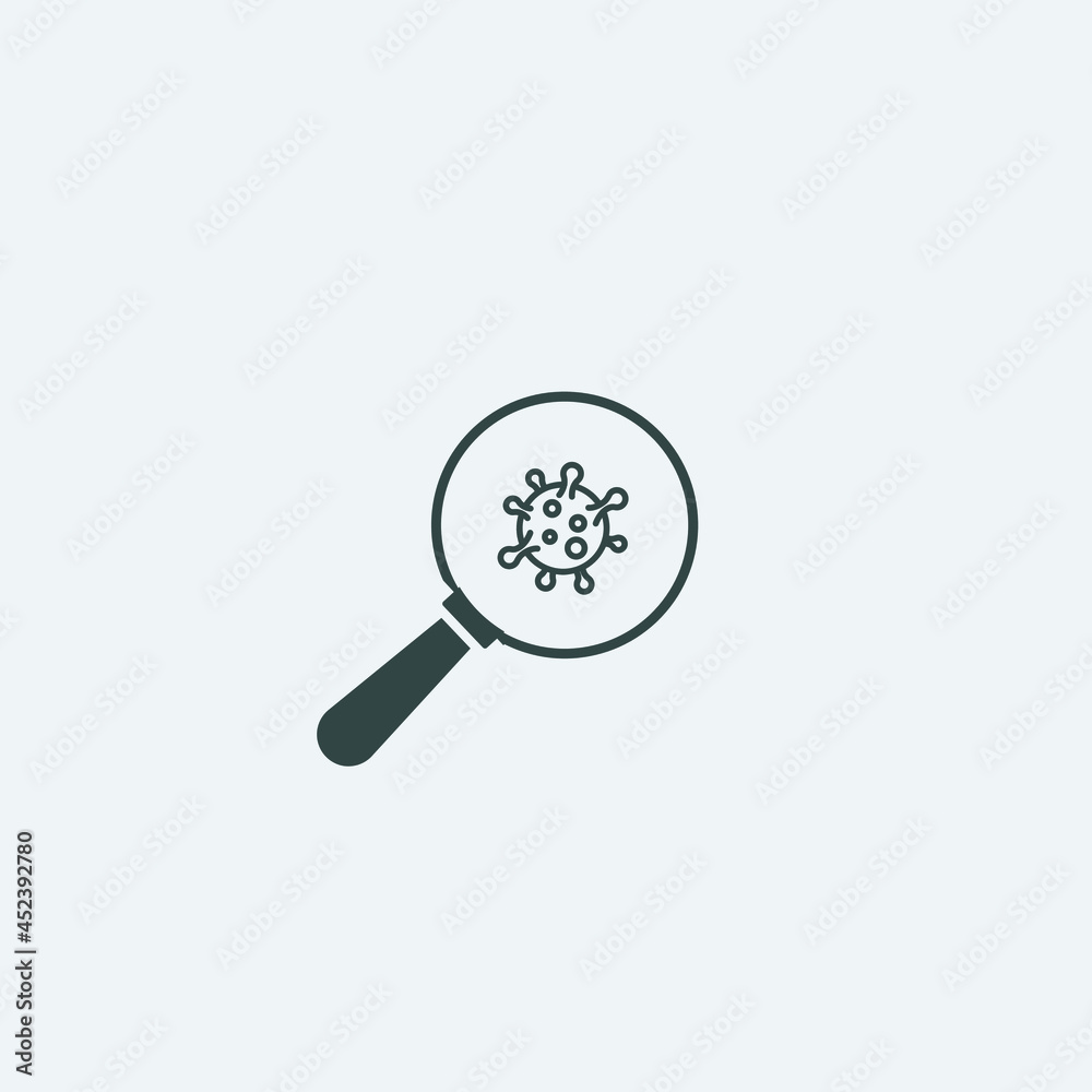 Corona virus detected vector icon illustration sign for web and design Corona virus detected vector icon illustration sign for web and design