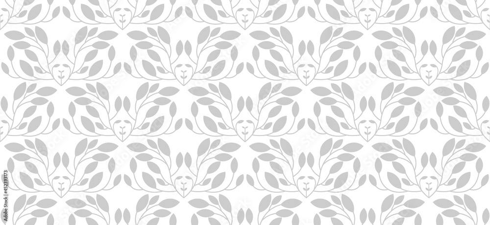 white background seamless pattern with leaf texture