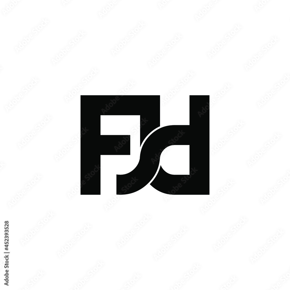 Fototapeta premium fjd initial letter monogram logo design