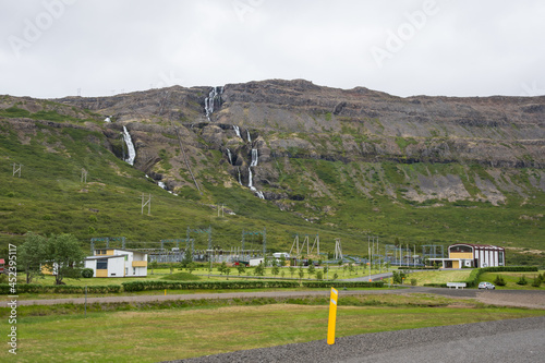 Mjolkarvirkjun hydroi electric power plant in the westfjords of Iceland photo