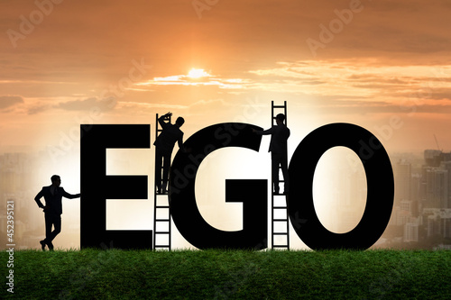 Obraz na plátně Concept of ego with businessman