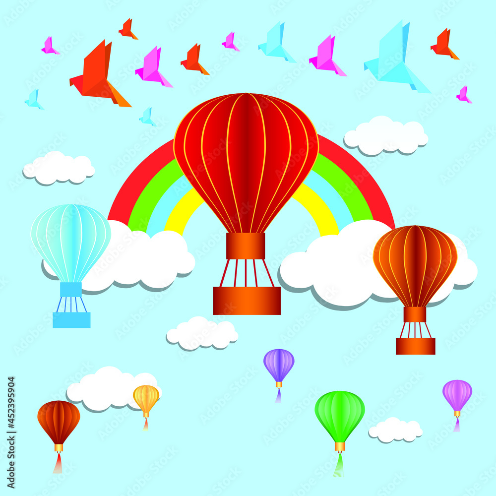 Naklejka premium balloon with bird