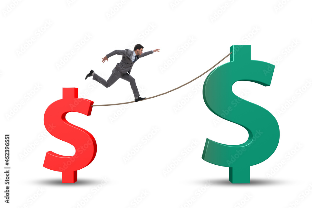 Businessman in forex market trend concept Businessman in forex market trend concept